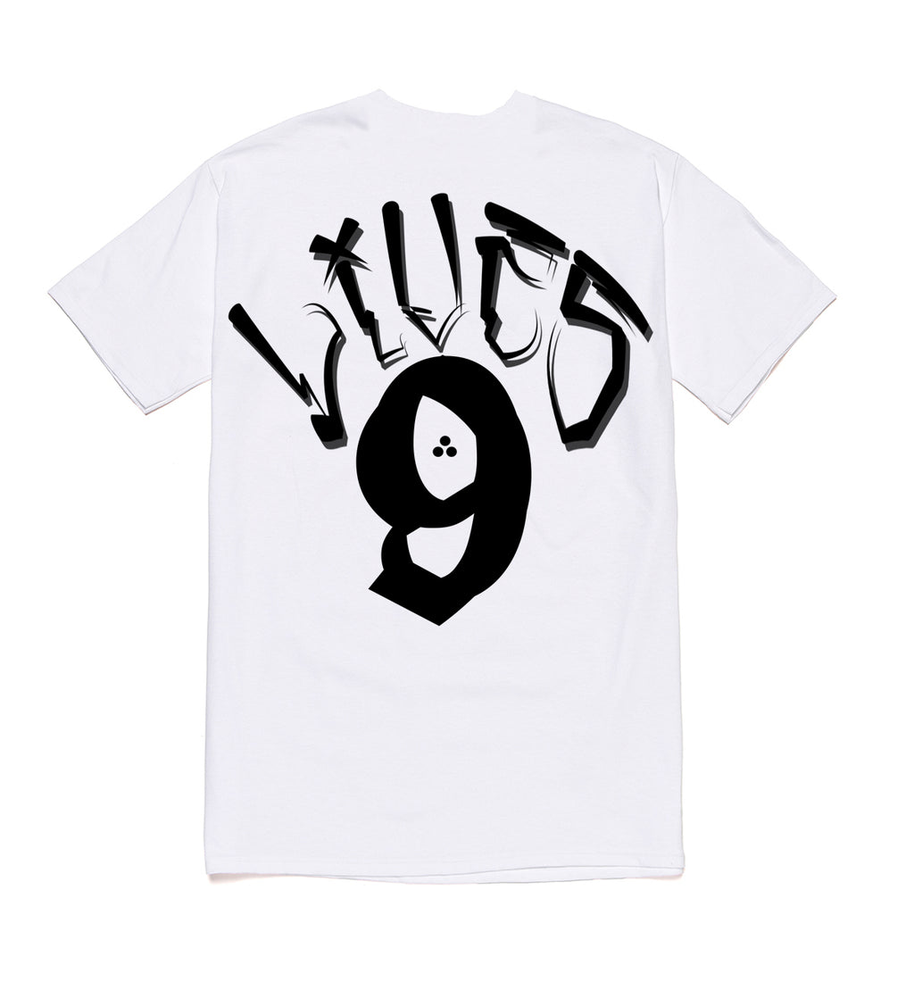 9LIVES OG LOGO S/S WHITE