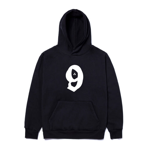 9 LOS LOGO PULLOVER HOODIE BLACK