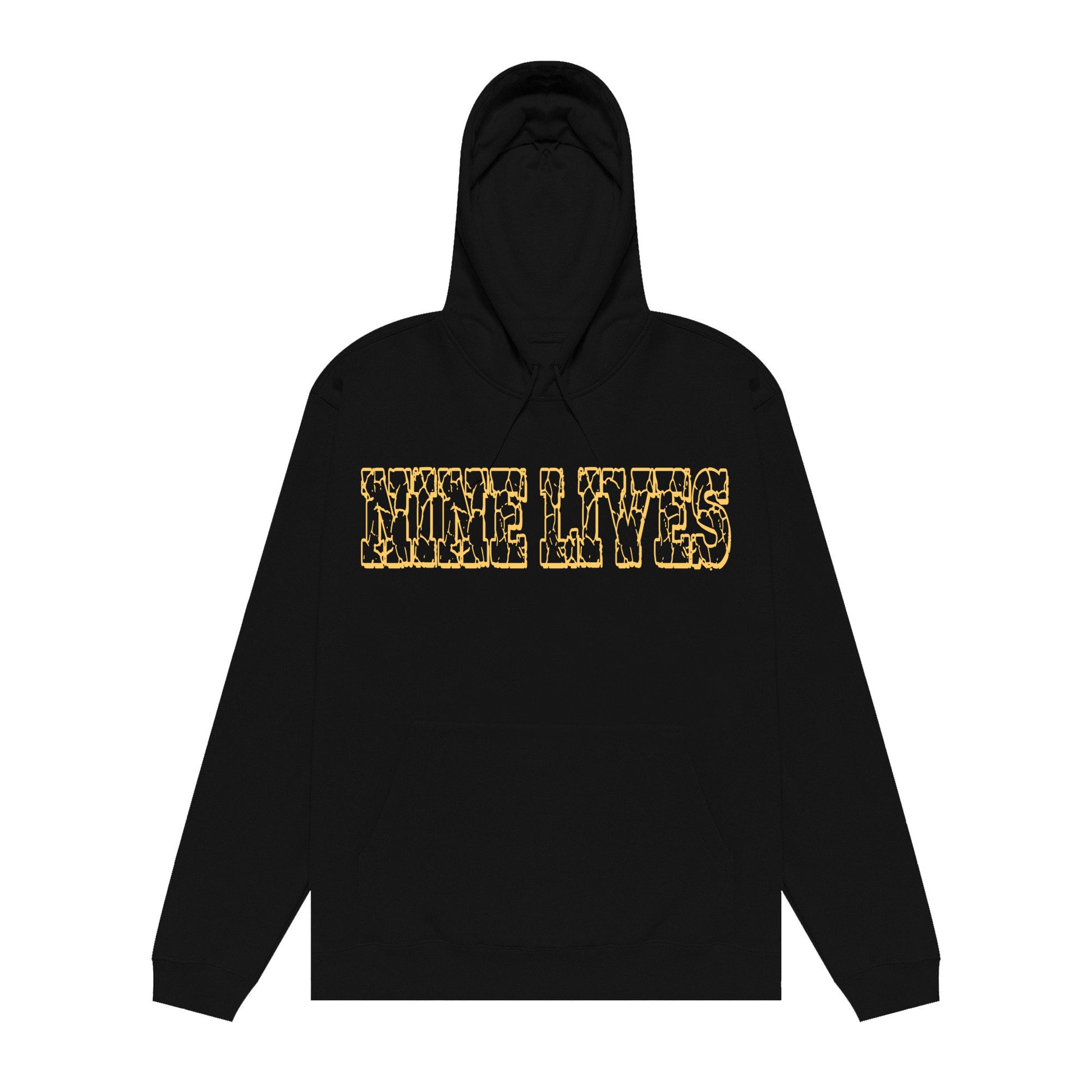 CRACKED PULLOVER HOODIE BLACK