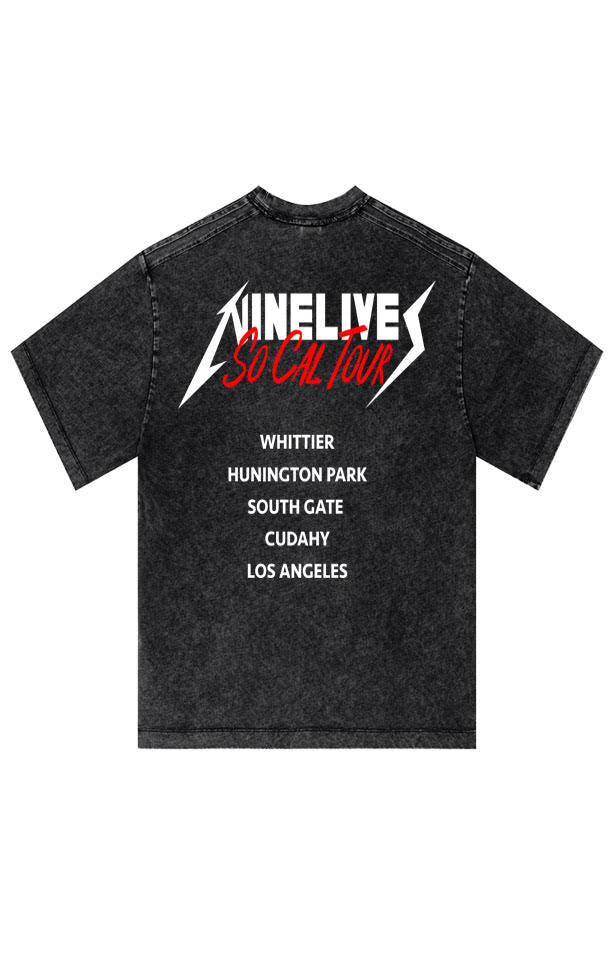 9 LIVES SO CAL TOUR S/S TIE-DYE TEE